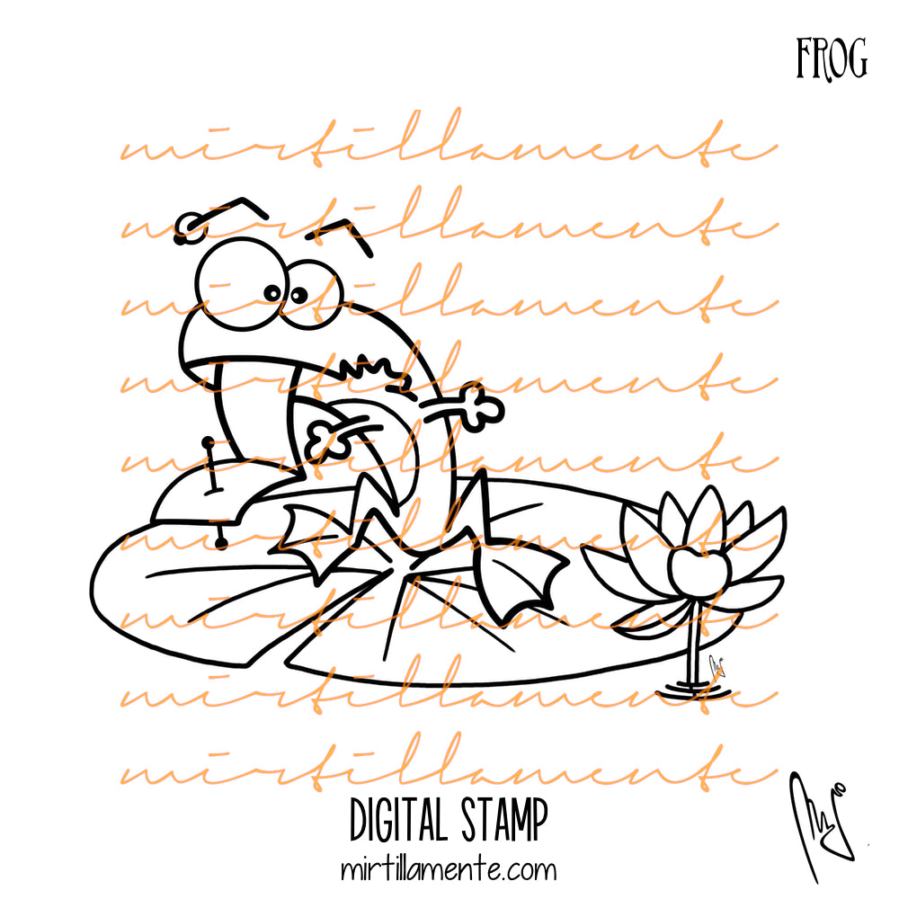 Crazy Paws: FROG - digital stamp