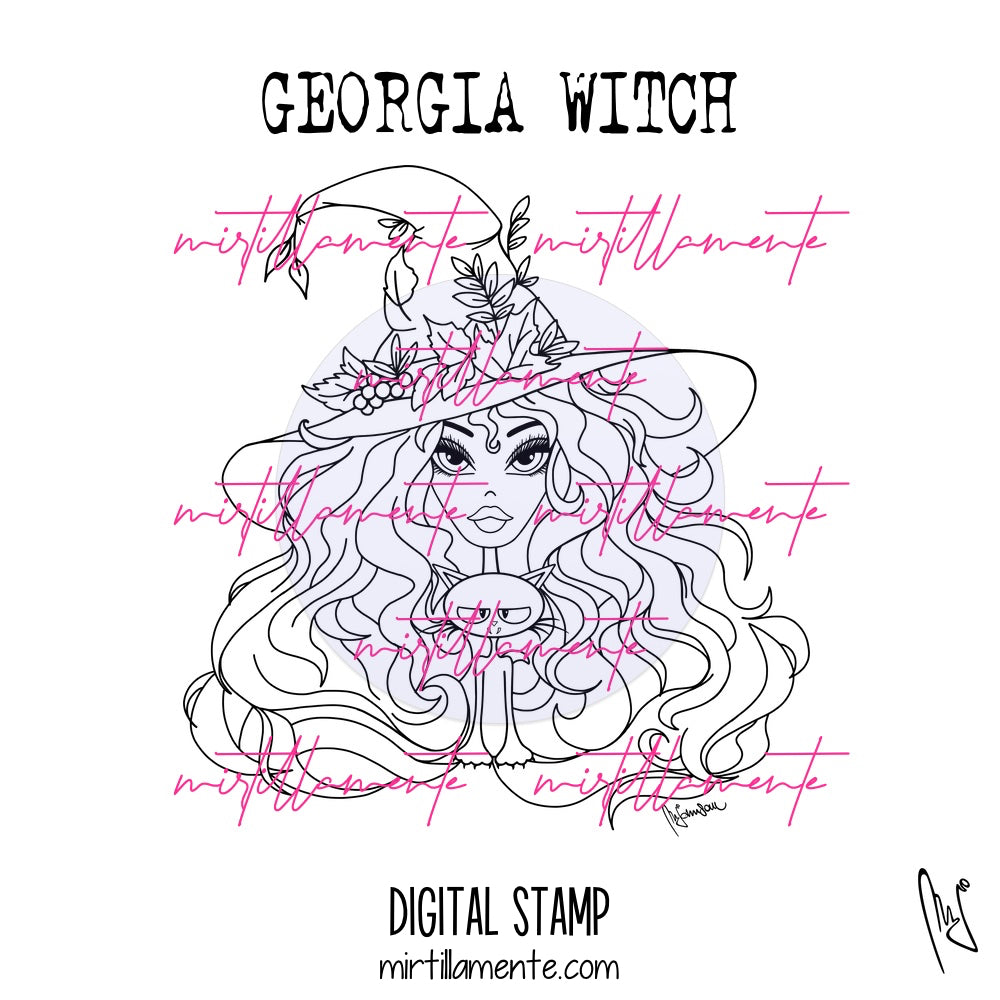 Le Olivie: GEORGIA WITCH - digital stamp