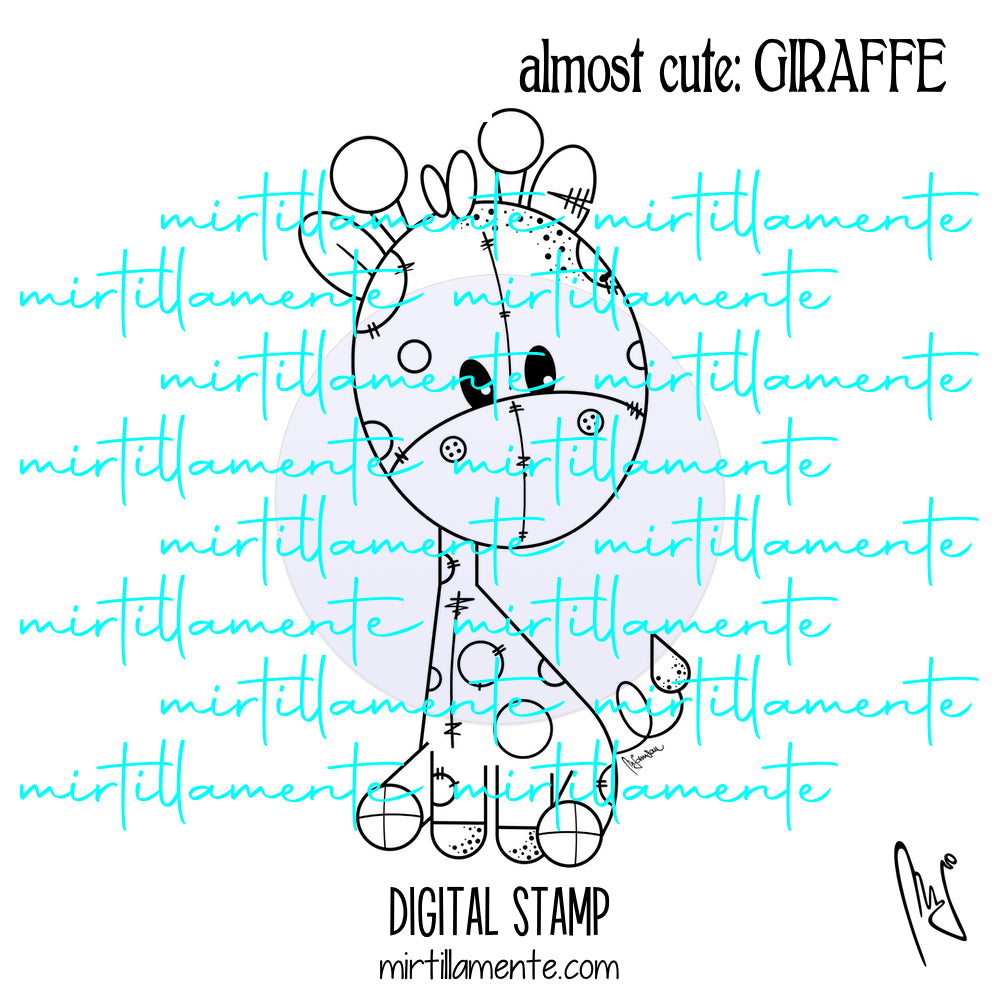 Almost Cute: GIRAFFE - digital stamp