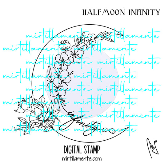 Nature: HALFMOON INFINITY - digital stamp