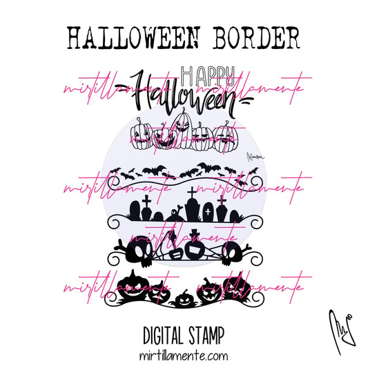 Svario: HALLOWEEN BORDER - digital stamp