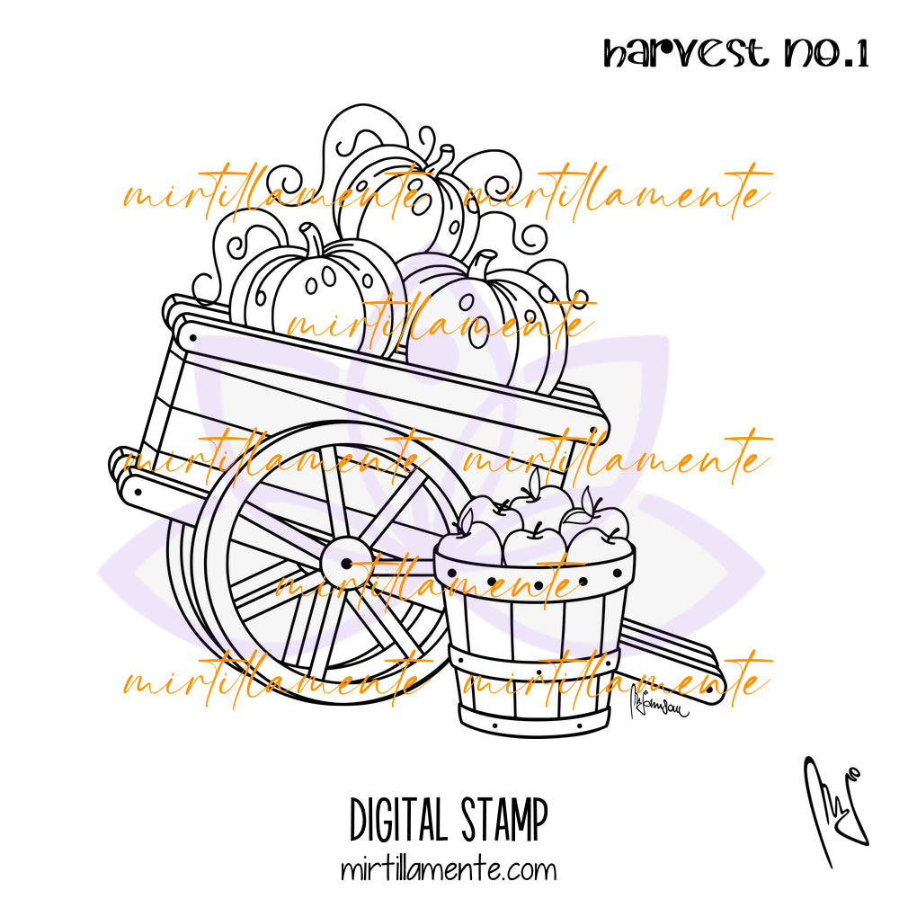 Nature: HARVEST no.1 - digital stamp