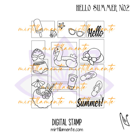 Svario: HELLO SUMMER no.2 - digital stamp