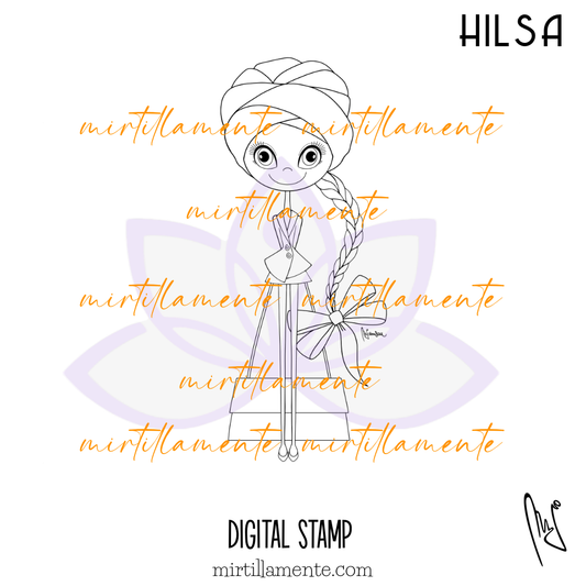 Smiles: HILSA - digital stamp