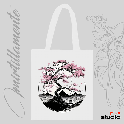 BAGS - Shopping Bag Canvas White: Sakura