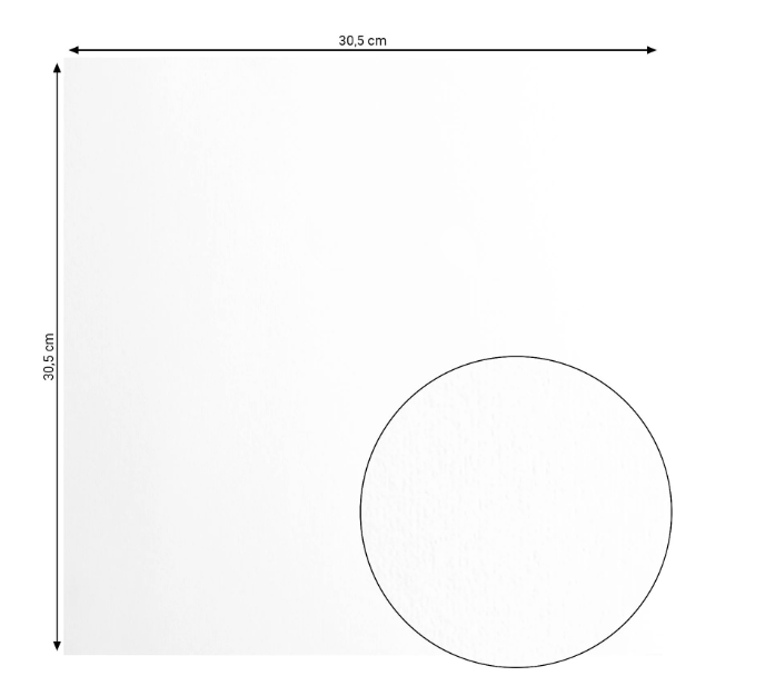 Florence: Cardstock Paper 12x12 inches 200g - White Smooth 25x