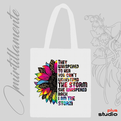 BAGS - Shopping Bag Canvas White: The Storm