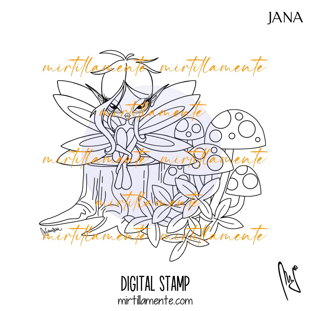 Fairyland: JANA - digital stamp