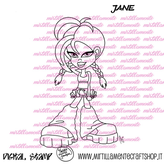 Le Pine: JANE - digital stamp