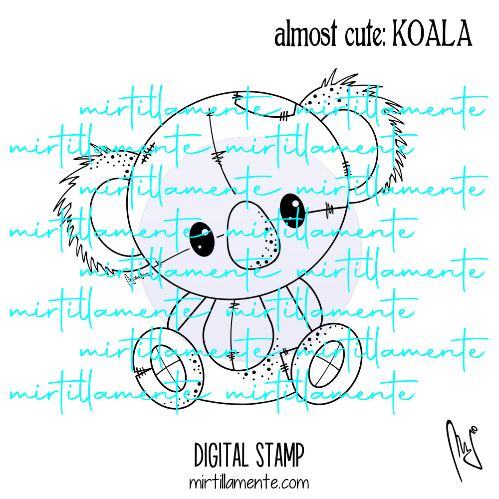 Almost Cute: KOALA - digital stamp