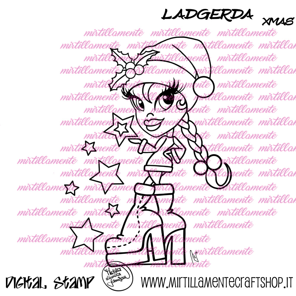 Le Pine: LADGERDA XMAS - digital stamp