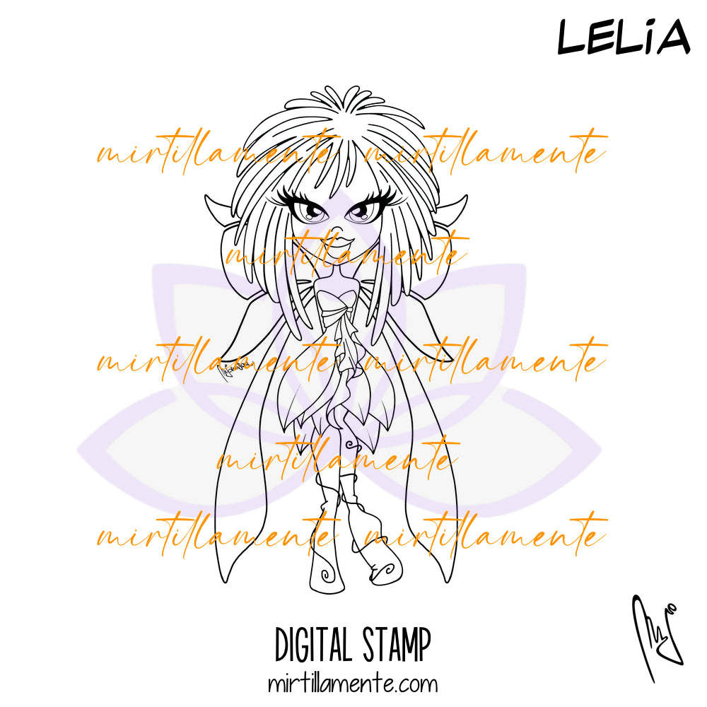 Le Pine: LELIA - digital stamp