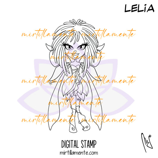 Le Pine: LELIA - digital stamp