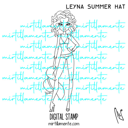 Le Olivie: LEYNA SUMMER HAT - digital stamp