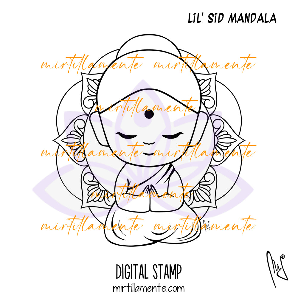 Zen: LIL SID MANDALA - digital stamp