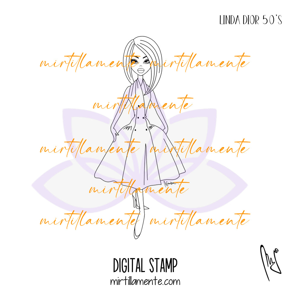Le Olivie: LINDA DIOR 50s - digital stamp