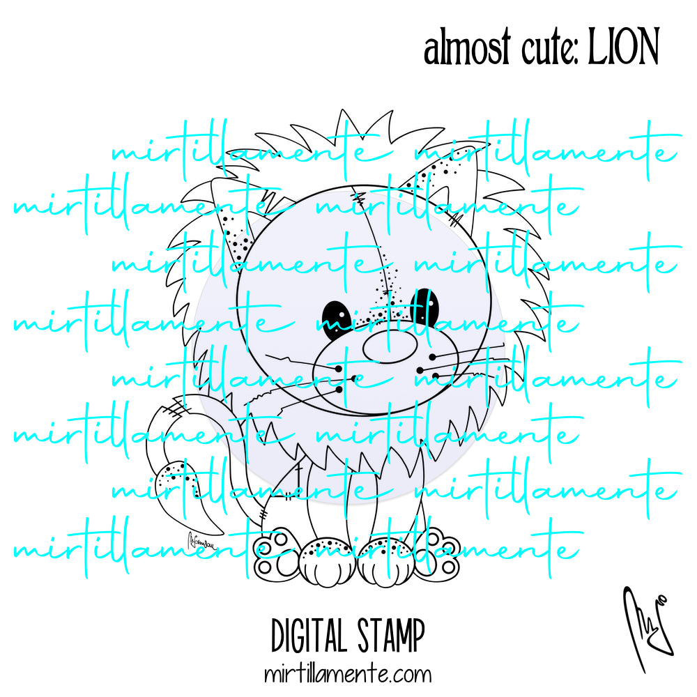 Almost Cute: LION - digital stamp