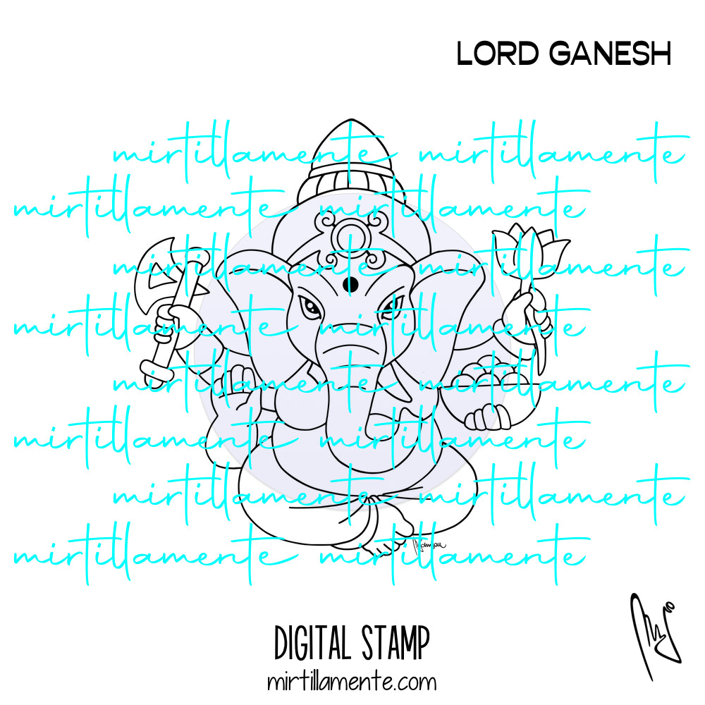 Zen: LORD GANESH - digital stamp