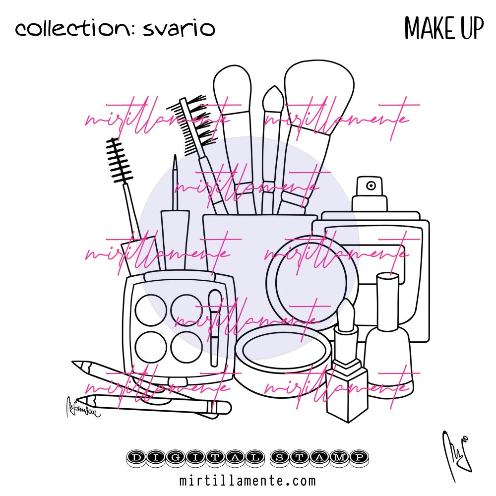 Svario: MAKE UP - digital stamp