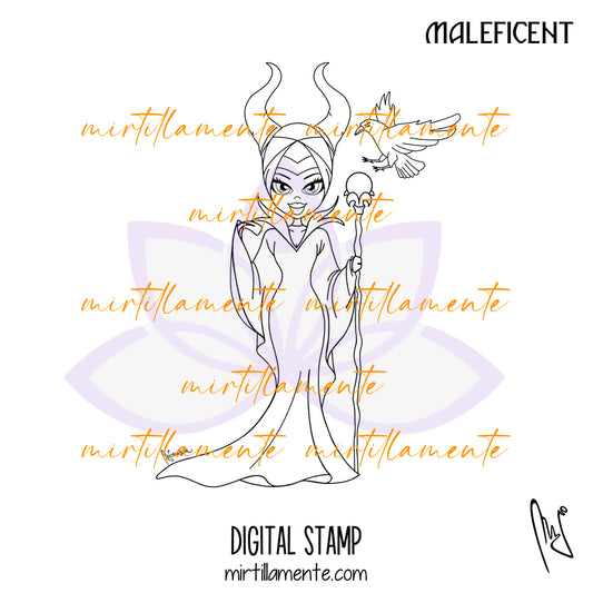 Le Pine: MALEFICENT - digital stamp