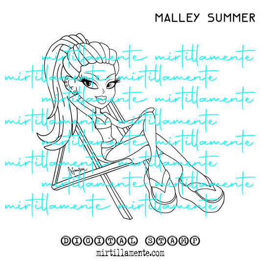 Le Pine: MALLEY SUMMER - digital stamp