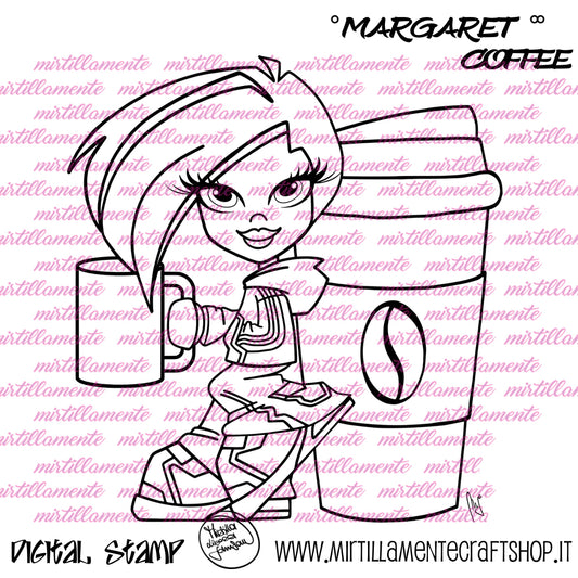 Le Pine: MARGARET COFFEE - digital stamp