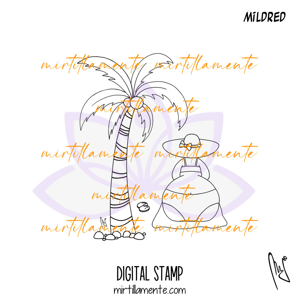 Le Gine: MILDRED - digital stamp