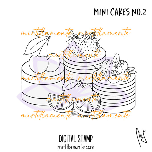 Eat & Drink: MINI CAKES no.2 - digital stamp