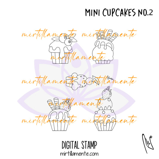 Eat & Drink: MINI CUPCAKES no.2 - digital stamp