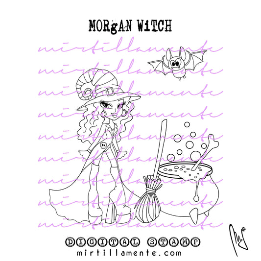 Le Pine: MORGAN WITCH - digital stamp