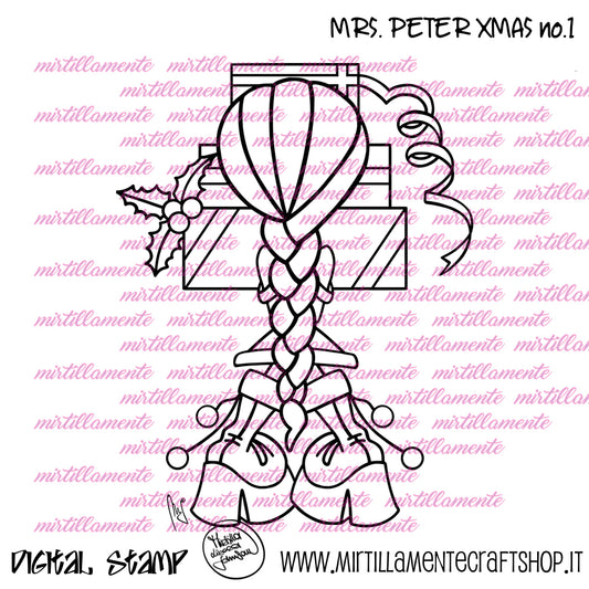 Le Pine: MRS PETER XMAS no.1 - digital stamp