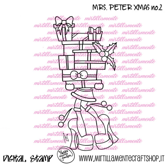 Le Pine: MRS PETER XMAS no.2 - digital stamp