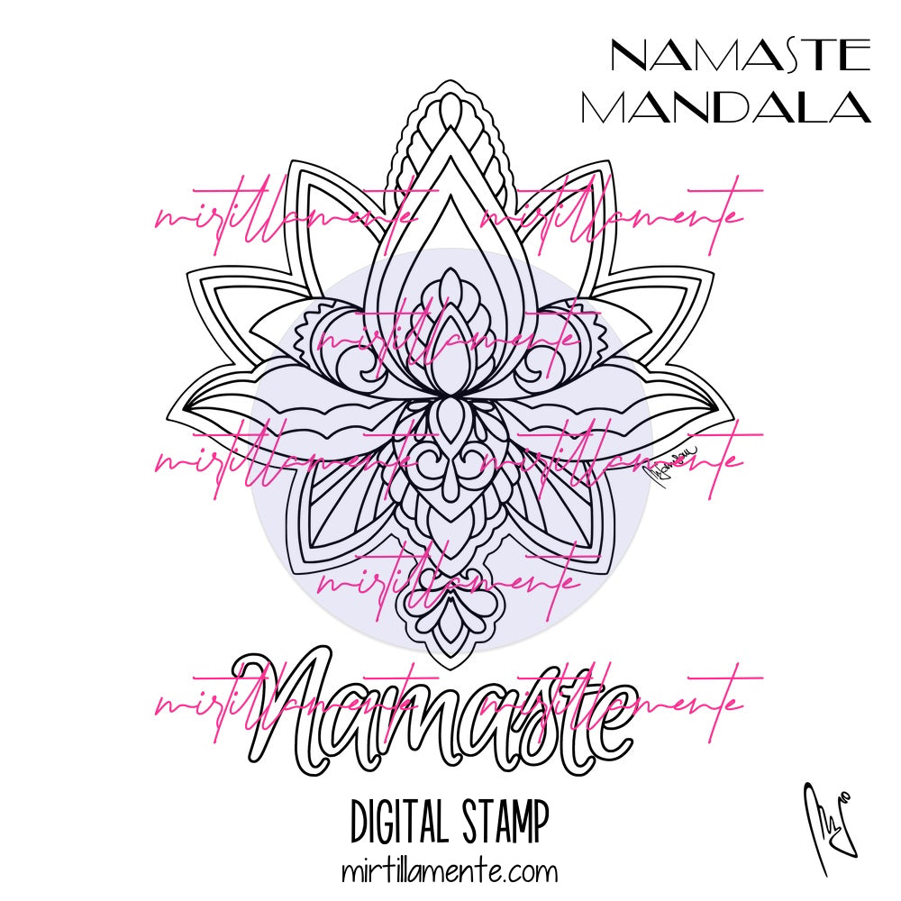 Zen: NAMASTE MANDALA - digital stamp