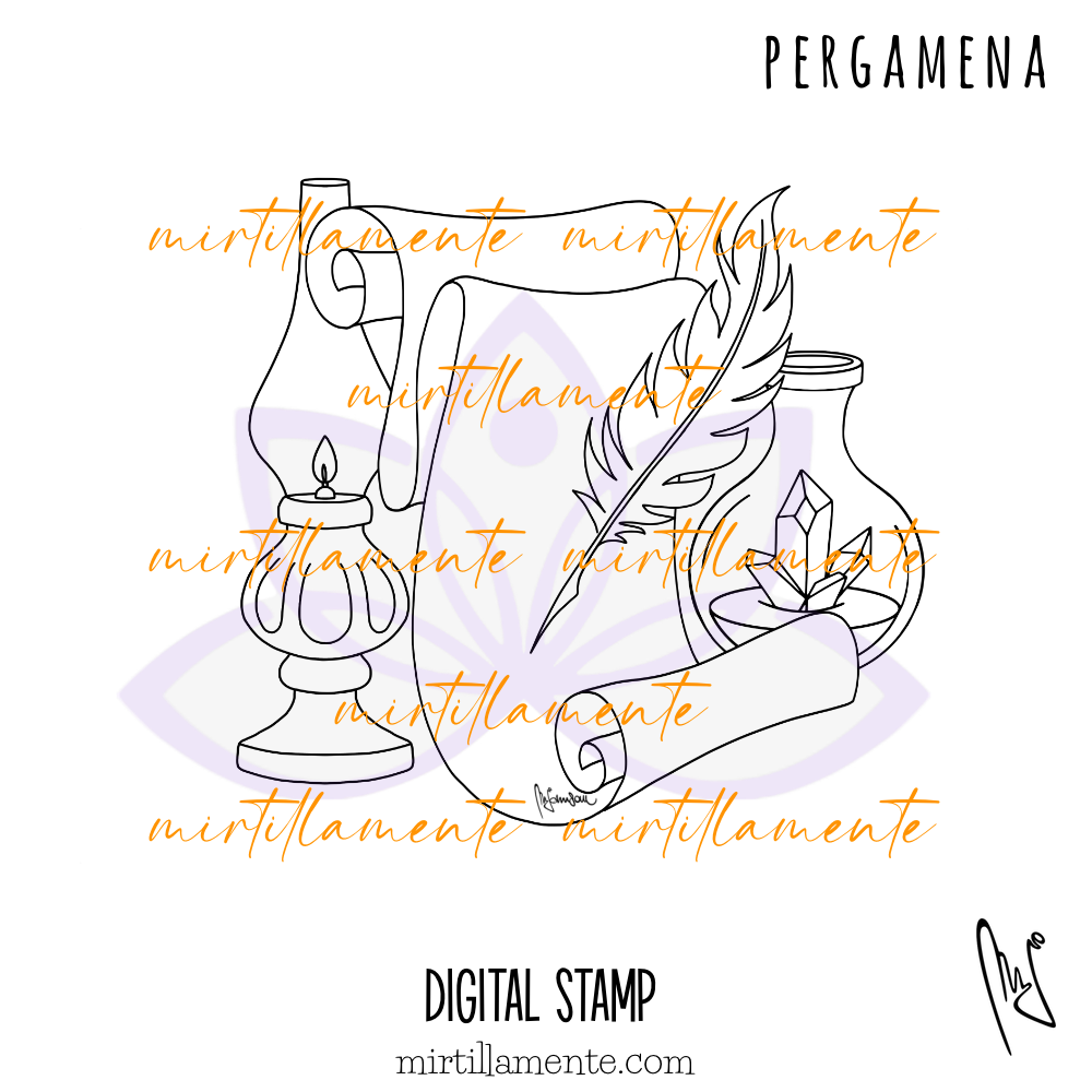 Witchcraft: PERGAMENA - digital stamp