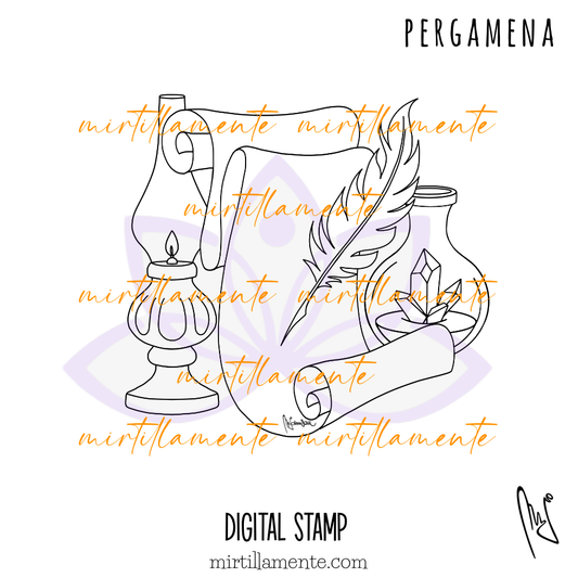 Witchcraft: PERGAMENA - digital stamp