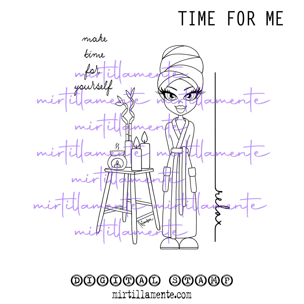 Le Pine: PHOEBE TIME FOR ME - digital stamp