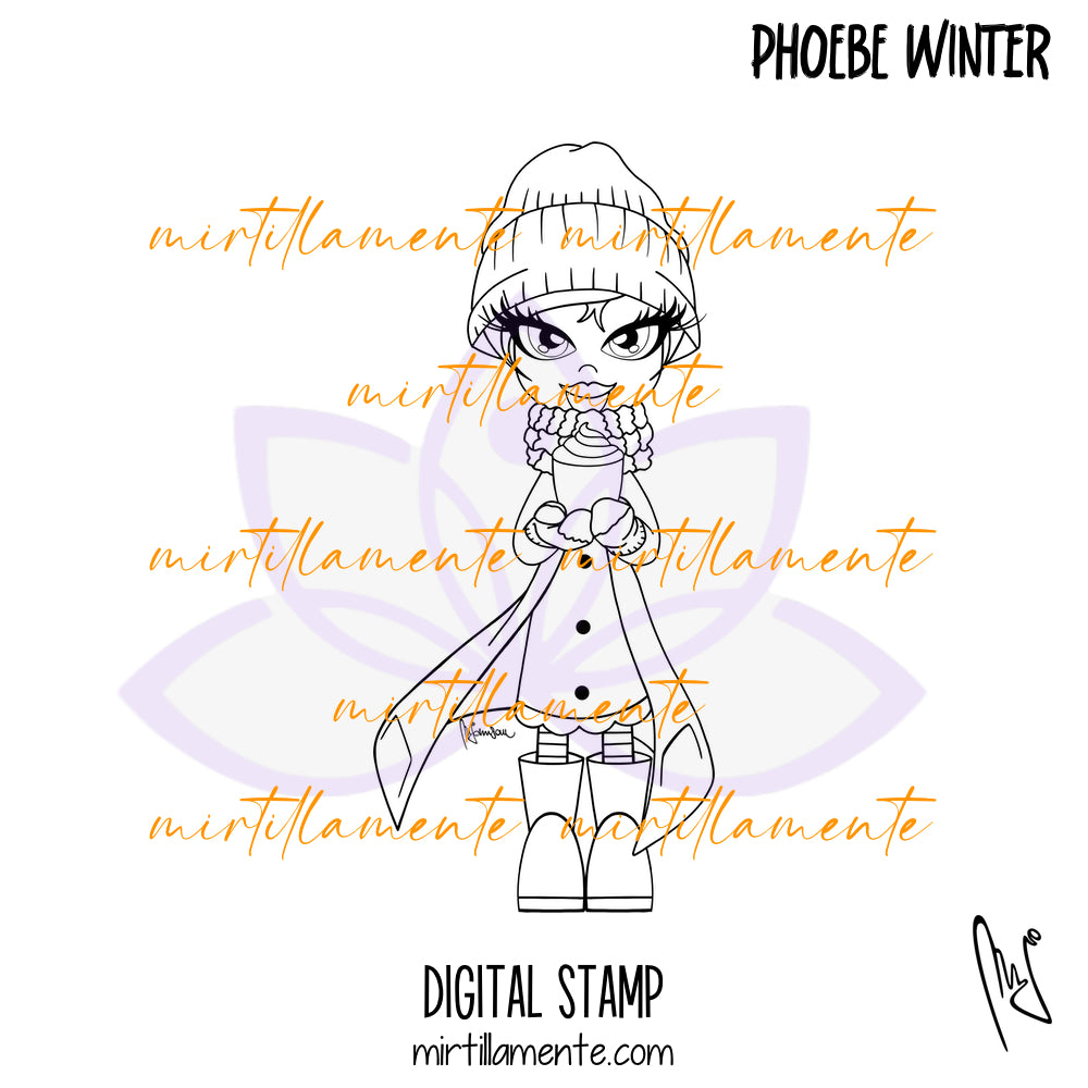 Le Pine: PHOEBE WINTER - digital stamp