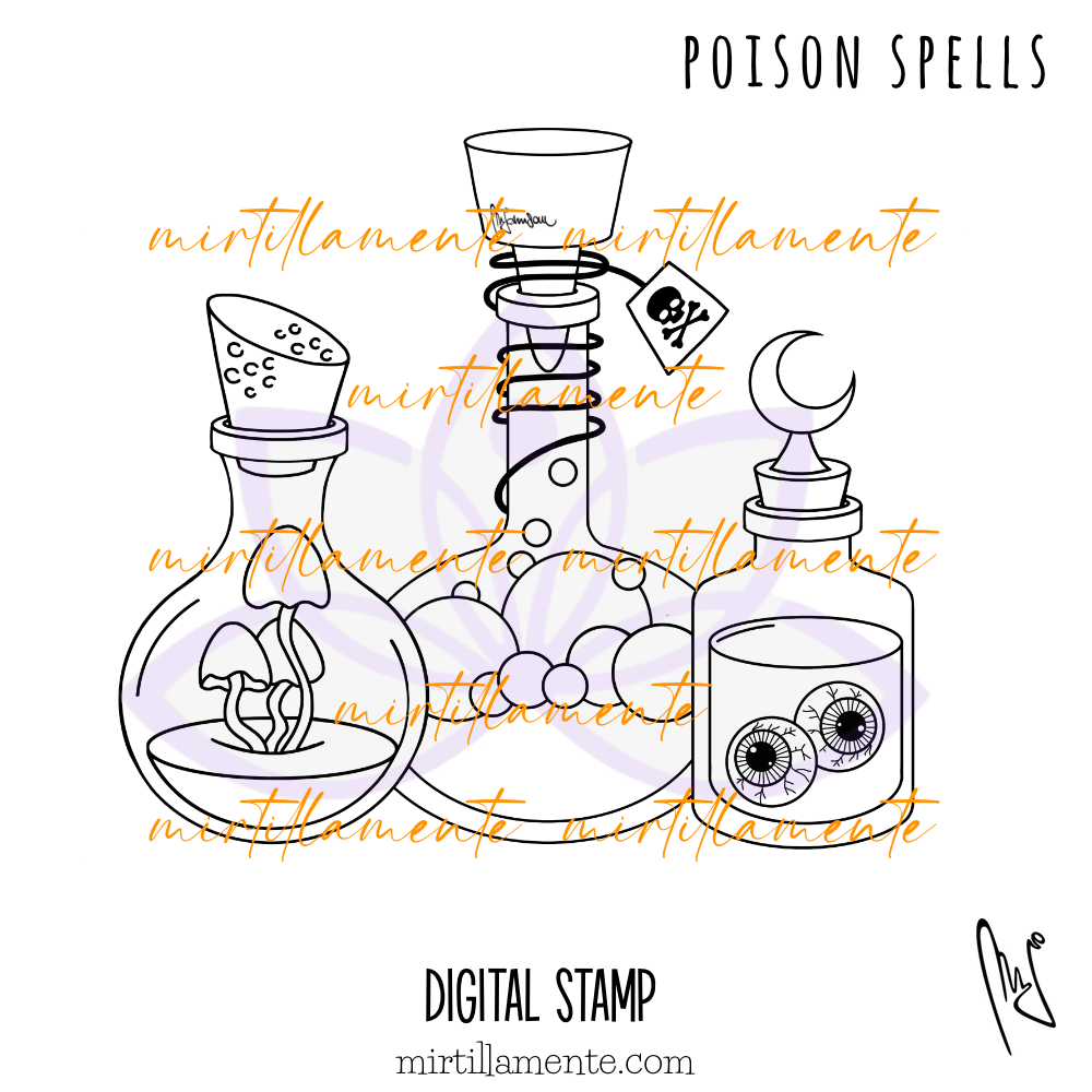 Witchcraft: POISON SPELLS - digital stamp