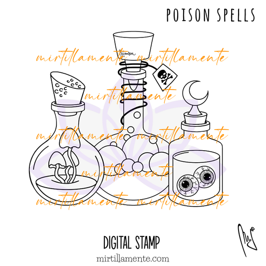 Witchcraft: POISON SPELLS - digital stamp