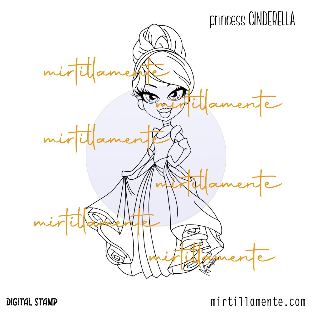 Le Pine: PRINCESS CINDERELLA - digital stamp