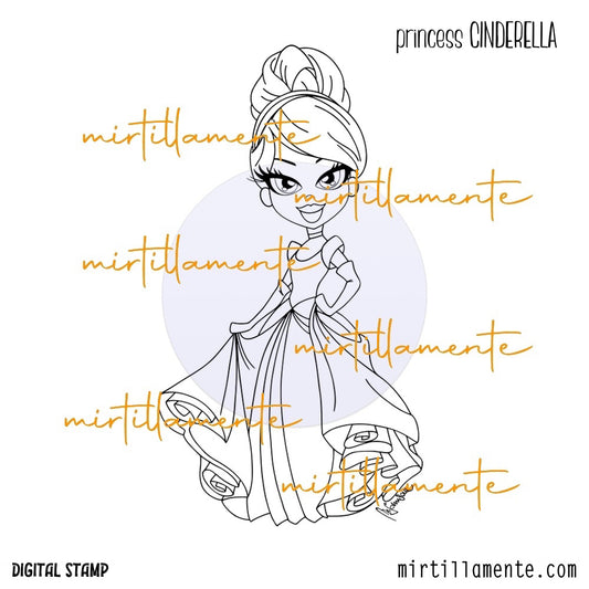 Le Pine: PRINCESS CINDERELLA - digital stamp