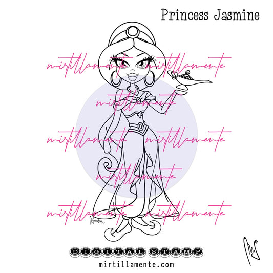 Le Pine: PRINCESS JASMINE - digital stamp