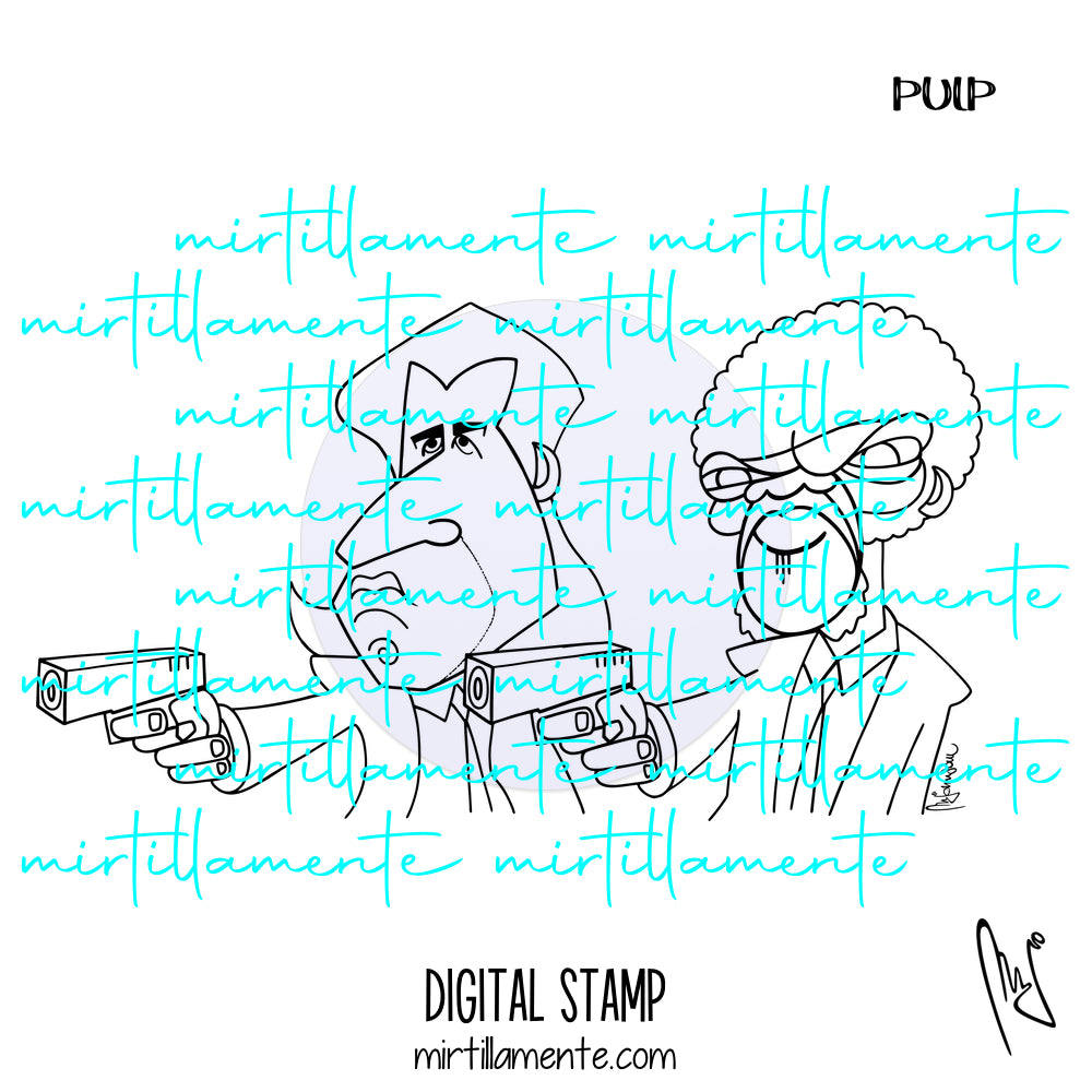 Characters: PULP - digital stamp