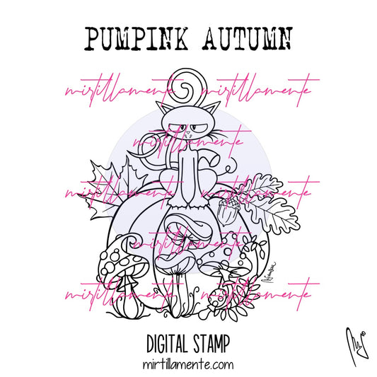 Nature: PUMPKIN AUTUMN - digital stamp