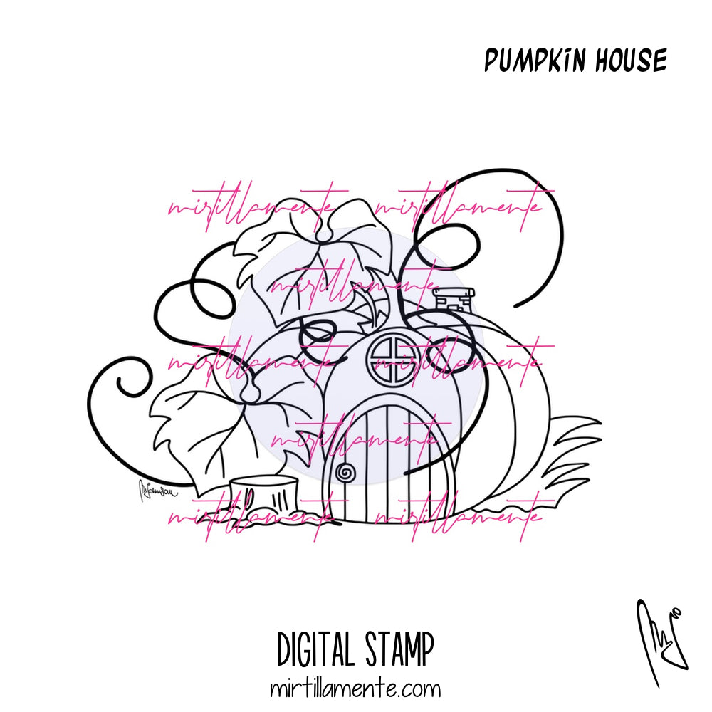 Fairyland: PUMPKIN HOUSE - digital stamp