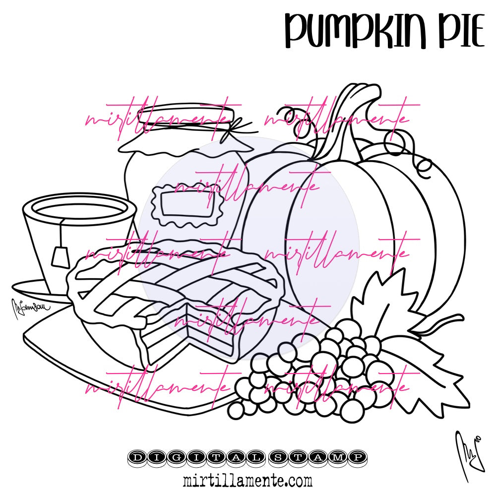 Eat & Drink: PUMPKIN PIE - digital stamp