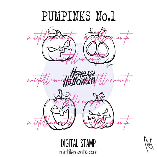 Nature: PUMPKINS no.1 - digital stamp