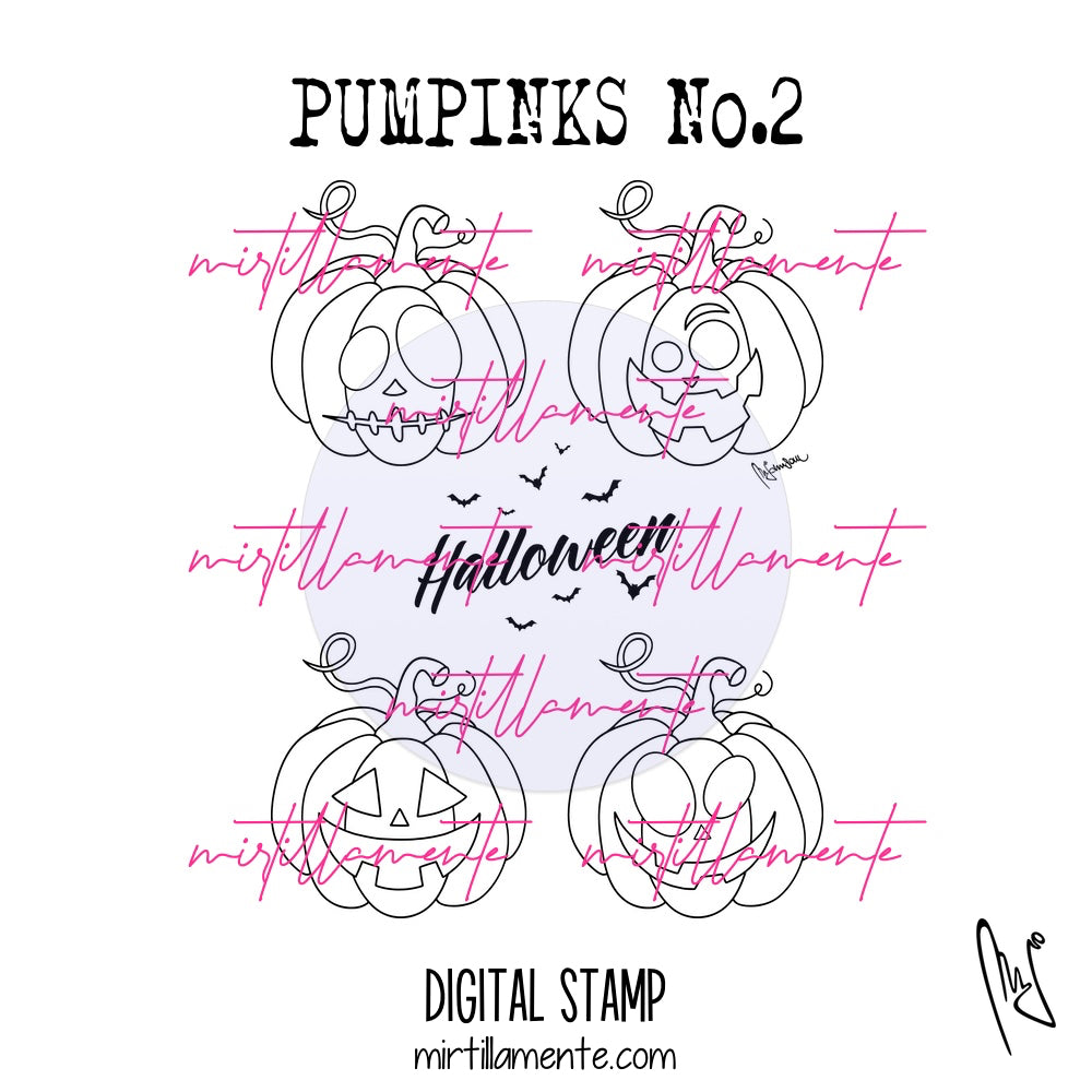 Nature: PUMPKINS no.2 - digital stamp