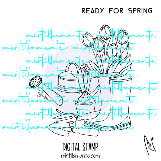 Nature: READY FOR SPRING - digital stamp