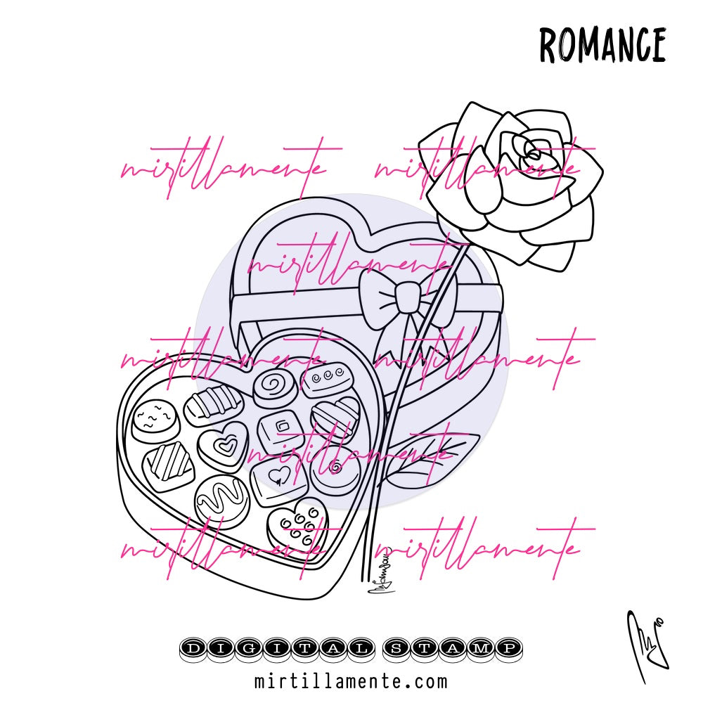 Eat & Drink: ROMANCE - digital stamp